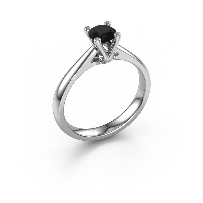 Image of Engagement ring Janna 1 585 white gold Black diamond 0.60 crt