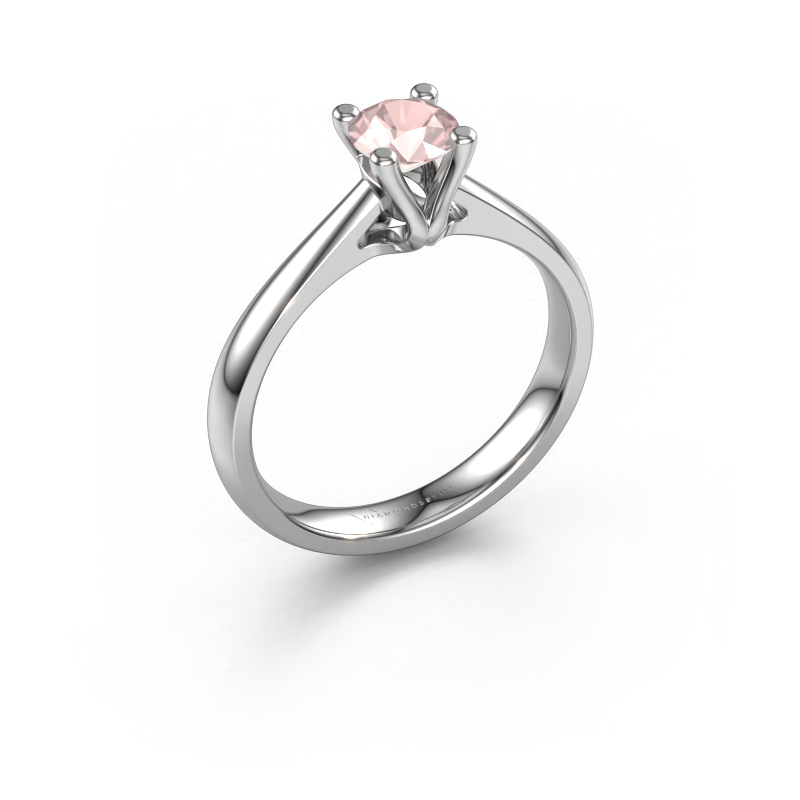 Image of Engagement ring Janna 1 950 platinum Morganite champagne 5 mm