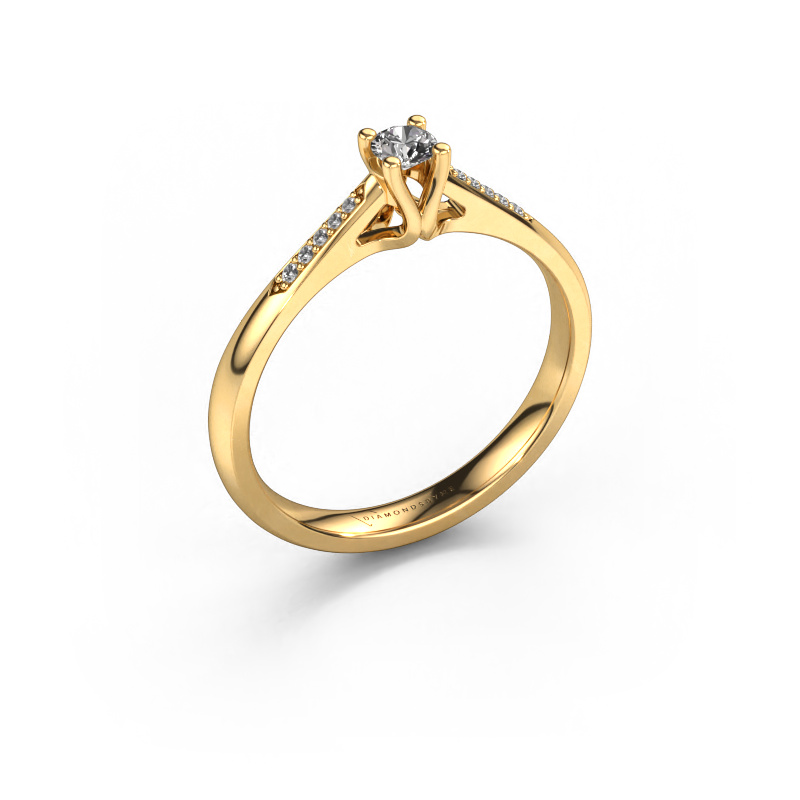 Afbeelding van Promise ring Janna 2 585 goud Diamant 0.136 crt