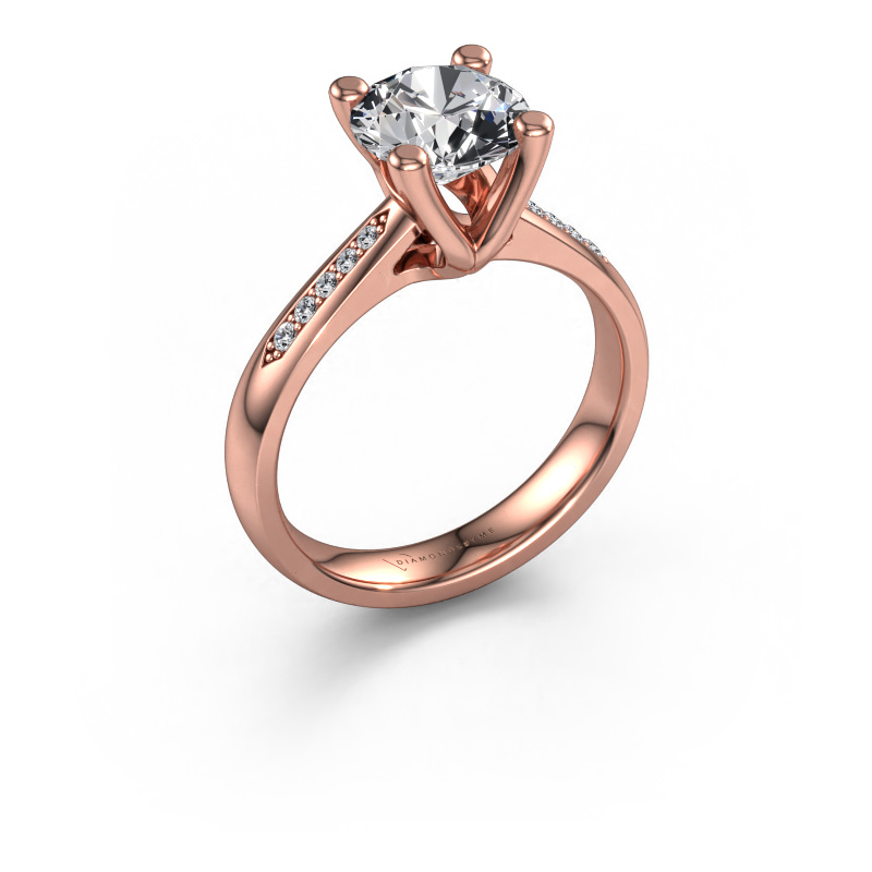 Image of Promise ring Janna 2 585 rose gold Diamond 1.577 crt
