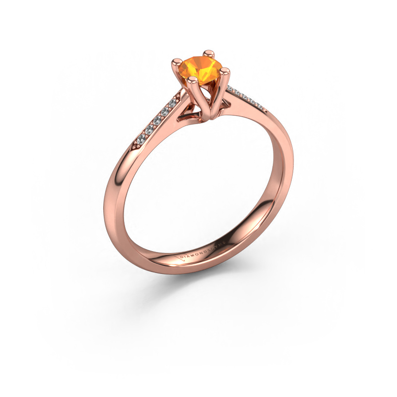 Bild von Verlobungsring Janna 2 585 Roségold Citrin 4 mm