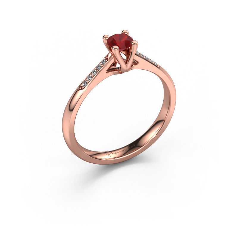 Bild von Verlobungsring Janna 2 585 Roségold Rubin 4 mm
