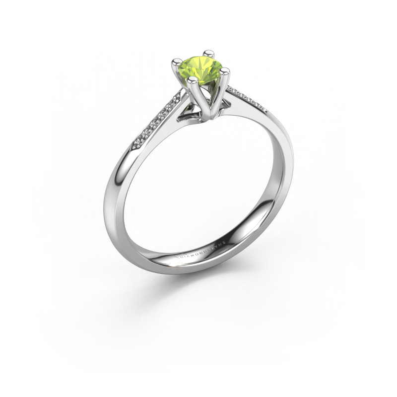 Bild von Verlobungsring Janna 2 585 Weißgold Peridot 4 mm