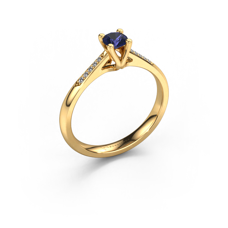Bild von Verlobungsring Janna 2 585 Gold Saphir 4 mm