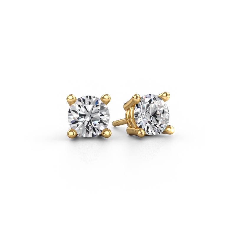 Image of Stud earrings Jannette 585 gold Diamond 2.00 crt