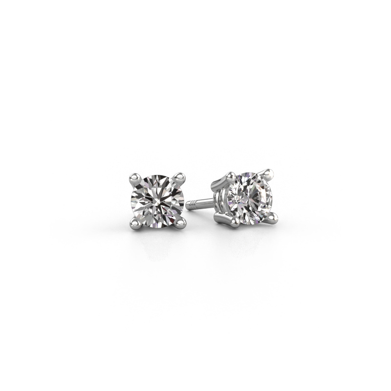 Image of Stud earrings Jannette 950 platinum Diamond 0.80 crt