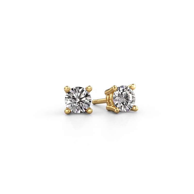 Image of Stud earrings Jannette 585 gold Diamond 1.00 crt