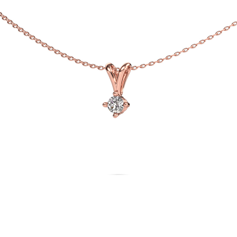 Image of Pendant Jannette 585 rose gold Diamond 0.20 crt