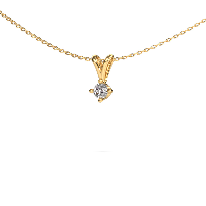 Image de Pendentif Jannette 585 or jaune Diamant 0.20 crt