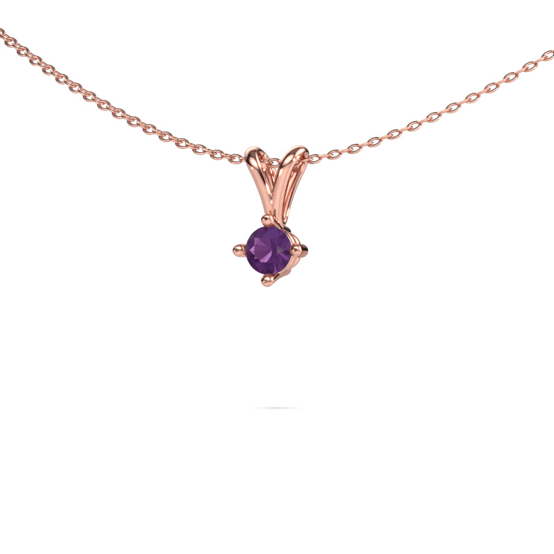 Bild von Anhänger Jannette 585 Roségold Amethyst 4 mm