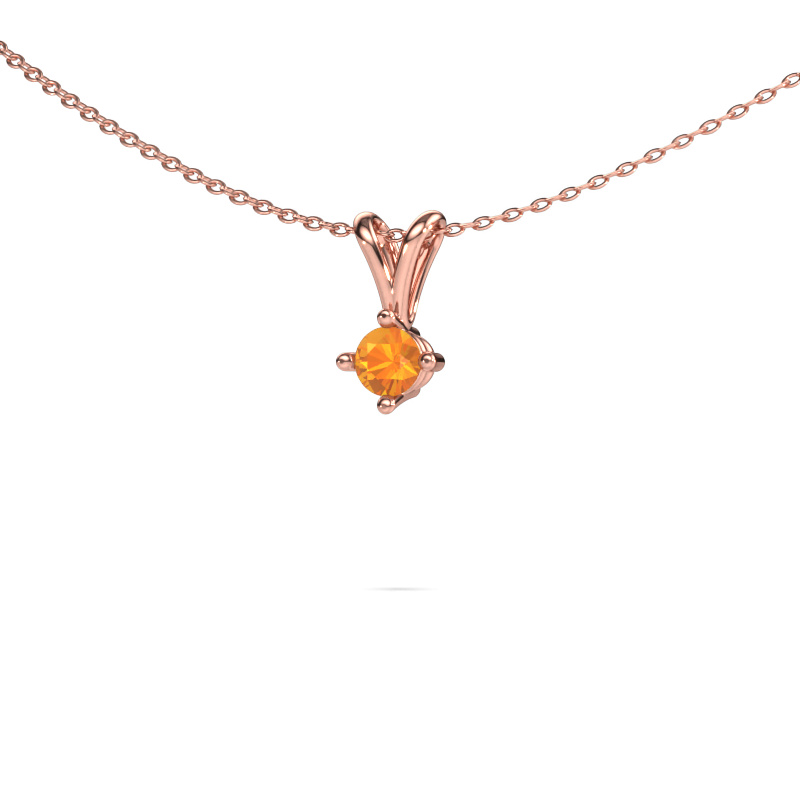 Image of Pendant Jannette 585 rose gold Citrin 4 mm