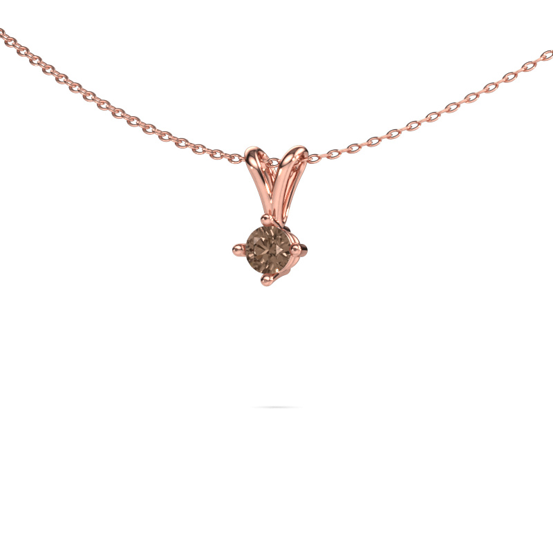 Image of Pendant Jannette 585 rose gold Brown diamond 0.25 crt