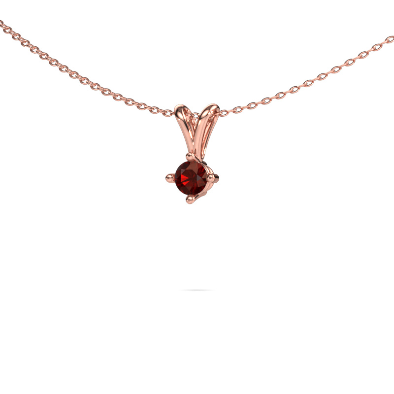 Image of Pendant Jannette 585 rose gold Garnet 4 mm