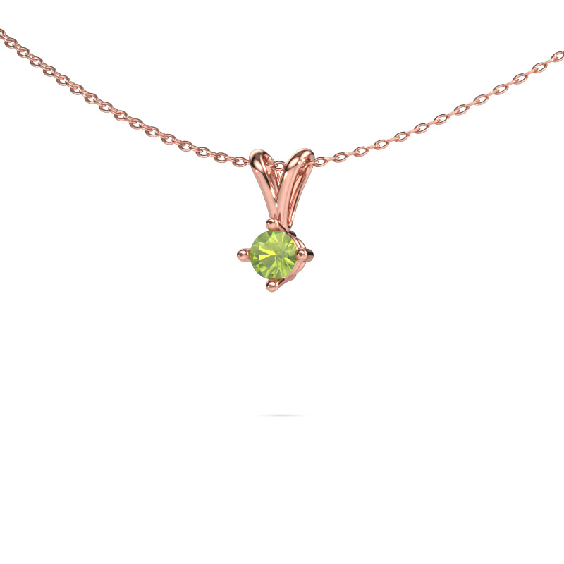 Bild von Anhänger Jannette 585 Roségold Peridot 4 mm
