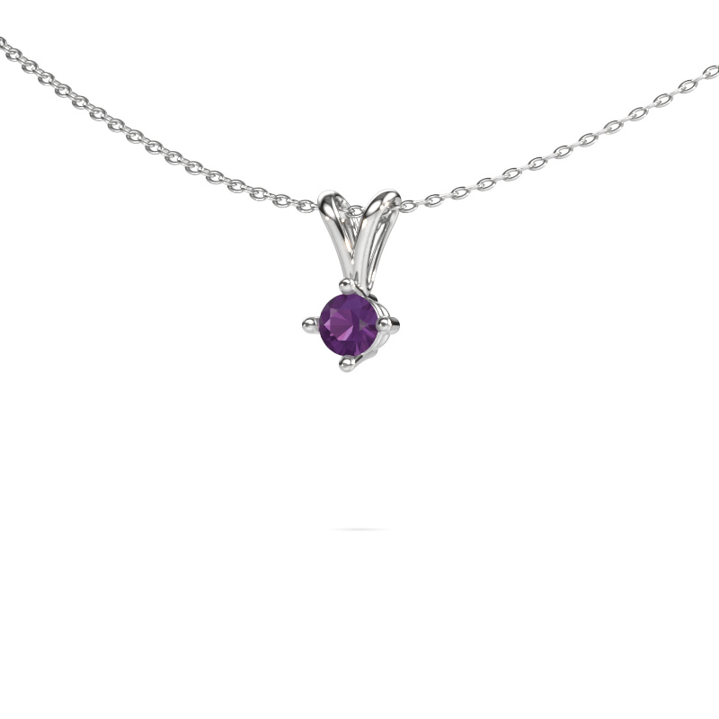Image of Pendant Jannette 950 platinum Amethyst 4 mm