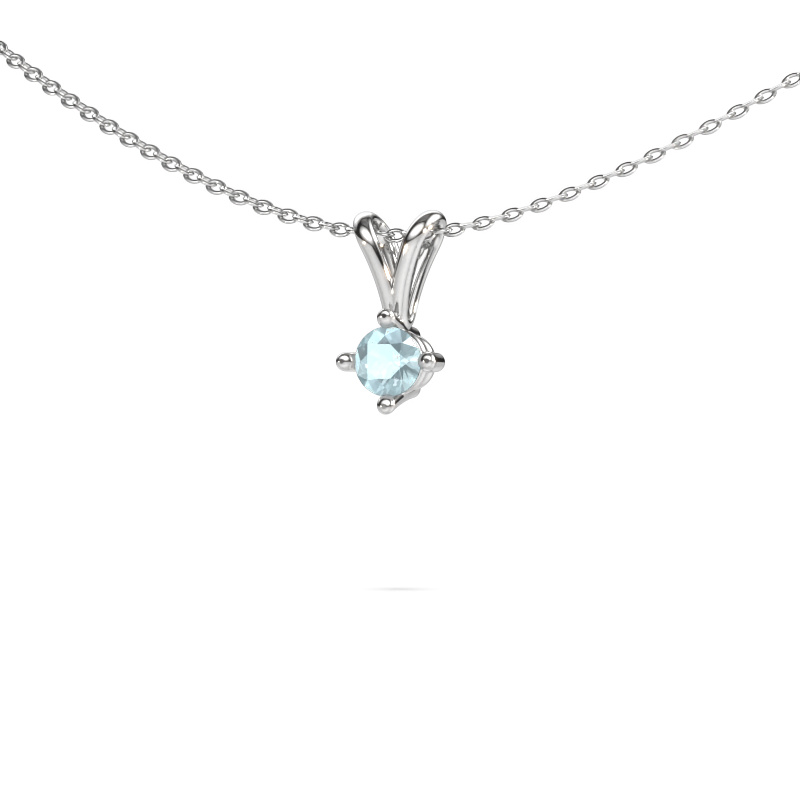 Image of Pendant Jannette 950 platinum Aquamarine 4 mm