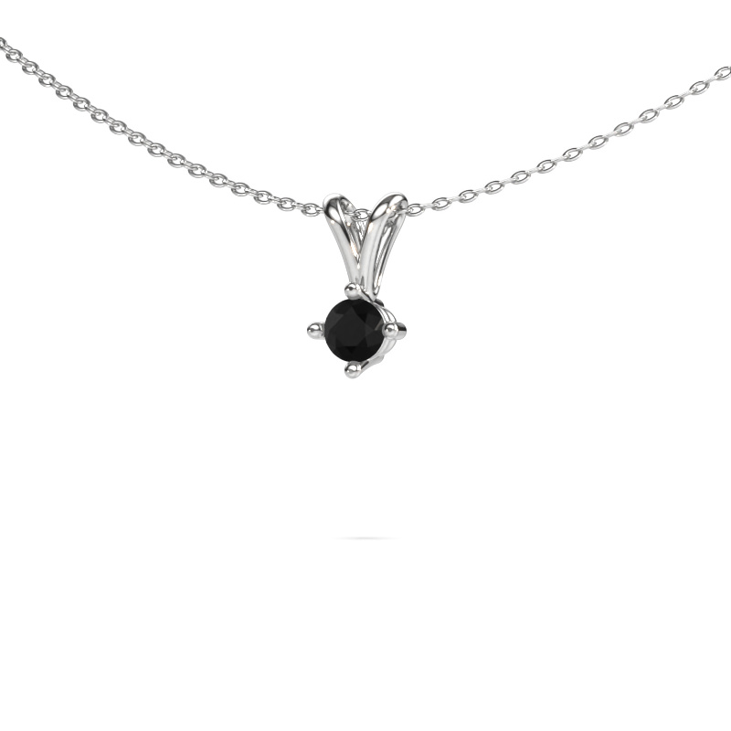 Image of Pendant Jannette 950 platinum Black diamond 0.30 crt