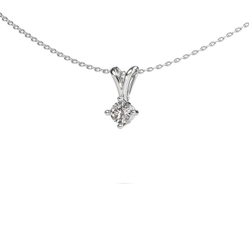Image of Pendant Jannette 950 platinum Custom diamond 4 mm