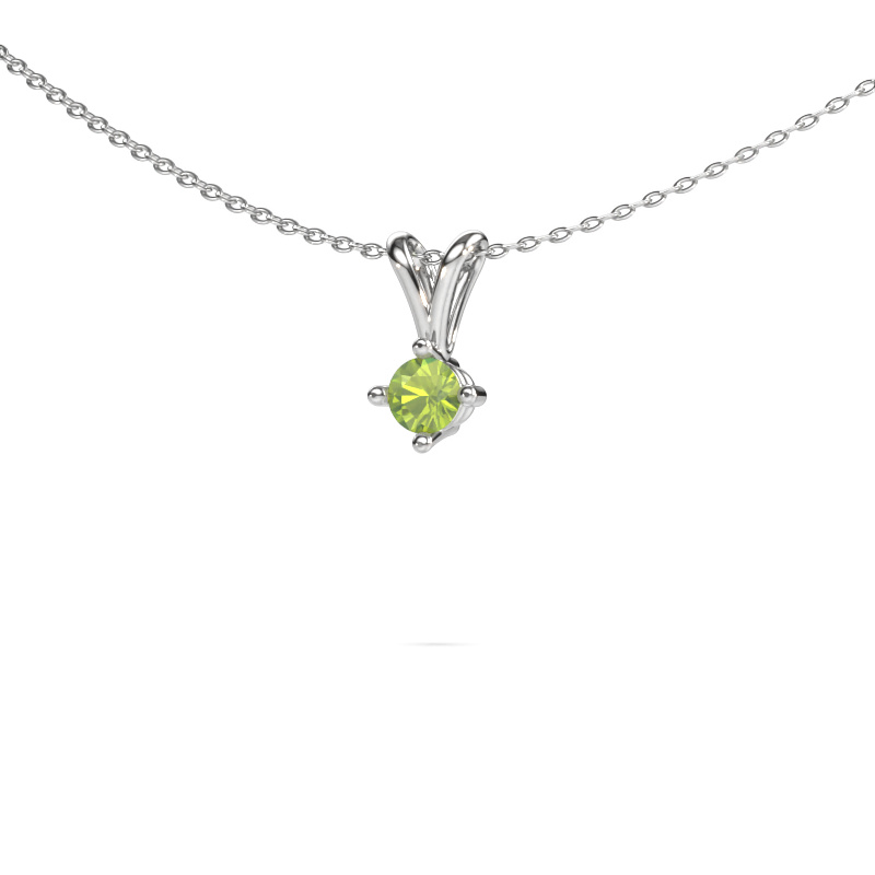 Bild von Anhänger Jannette 950 Platin Peridot 4 mm