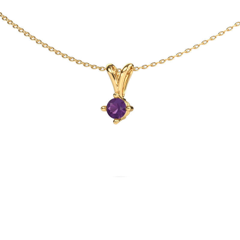 Image of Pendant Jannette 585 gold Amethyst 4 mm