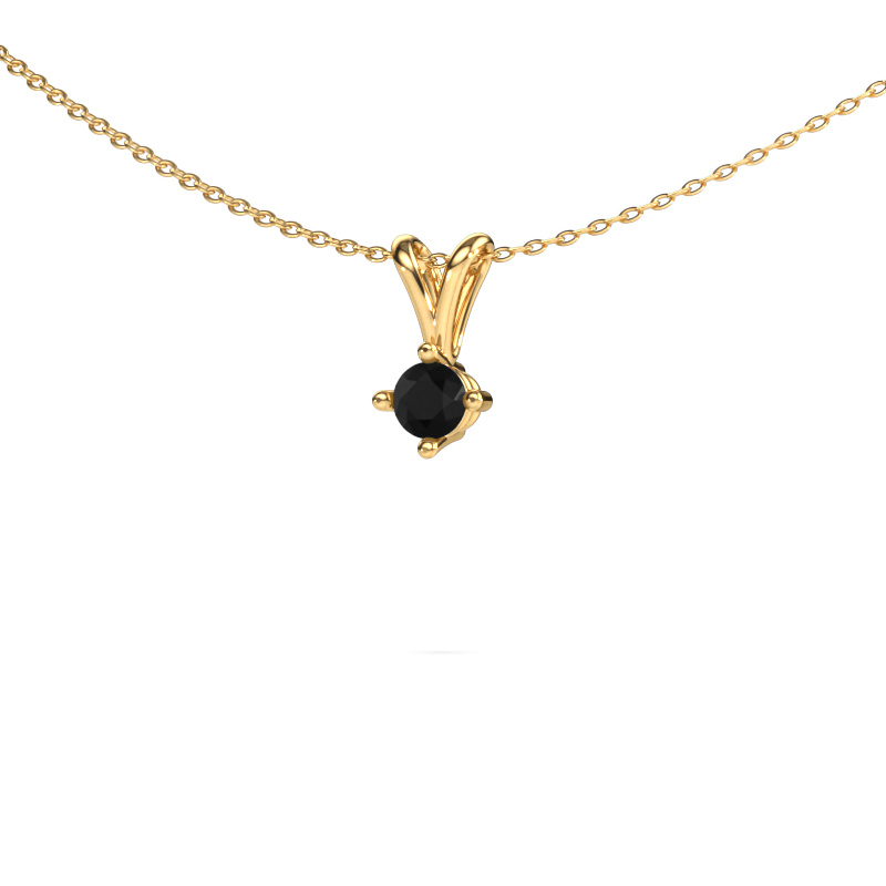 Image of Pendant Jannette 585 gold Black diamond 0.30 crt