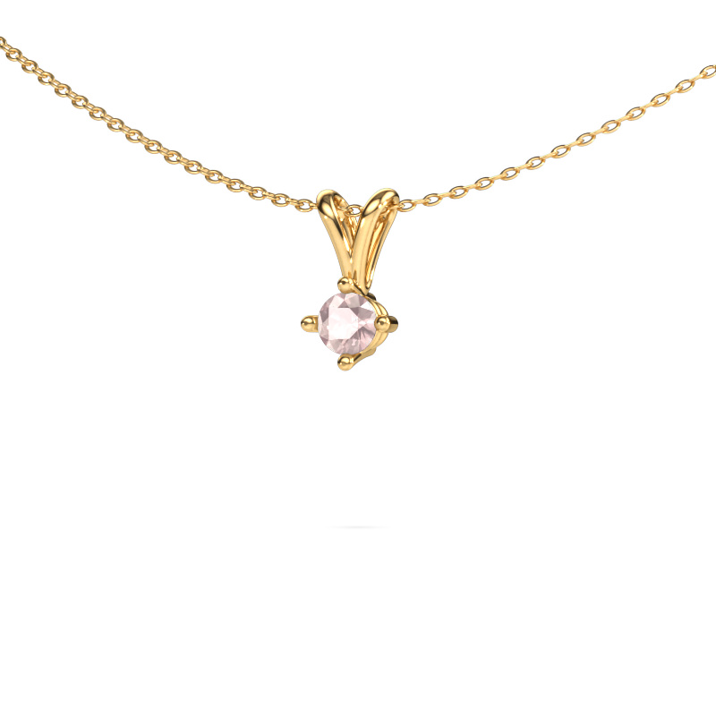Image of Pendant Jannette 585 gold Morganite champagne 4 mm