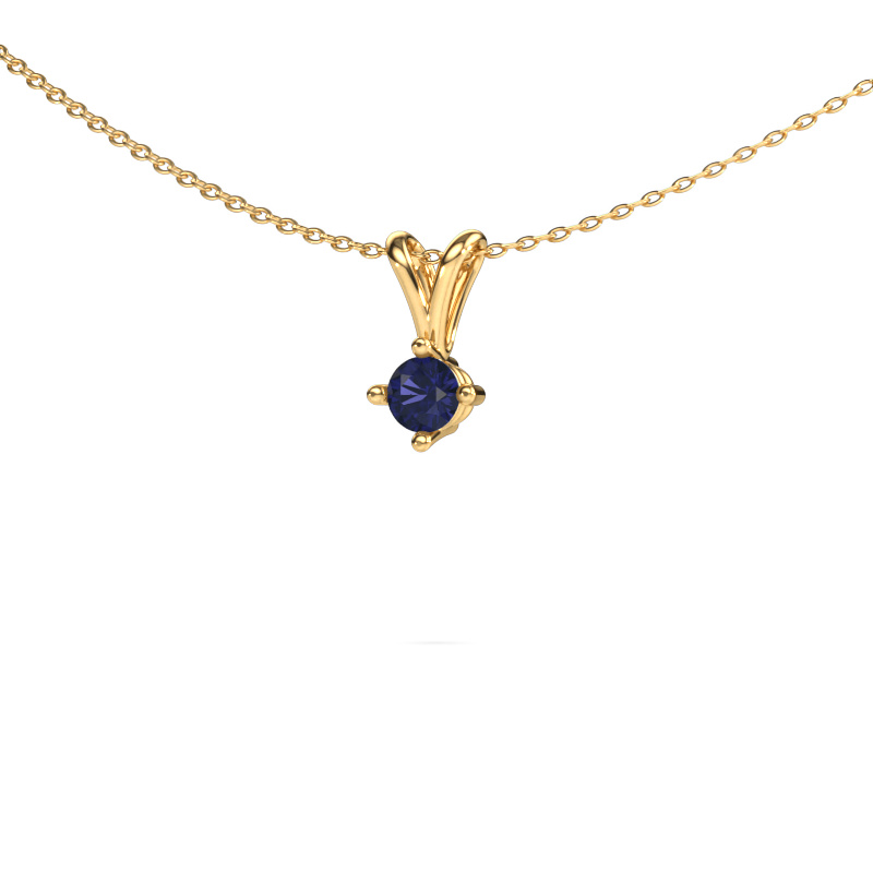 Image of Pendant Jannette 585 gold Sapphire 4 mm