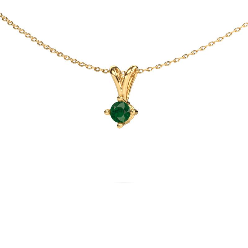 Image of Pendant Jannette 585 gold Emerald 4 mm