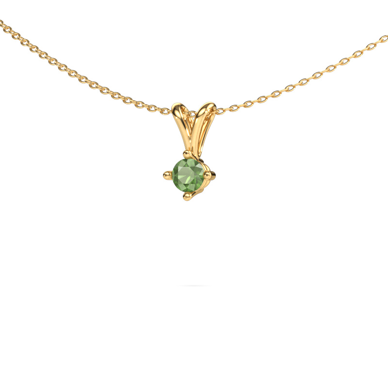 Image of Pendant Jannette 585 gold Tourmaline green 4 mm
