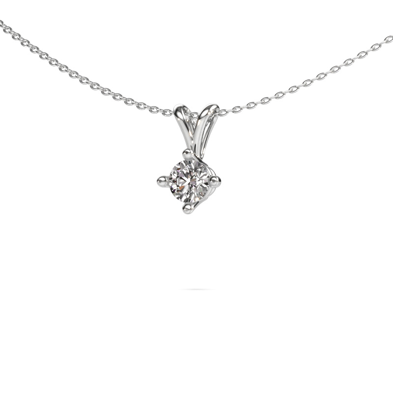 Image de Pendentif Jannette 585 or blanc Diamant 0.50 crt