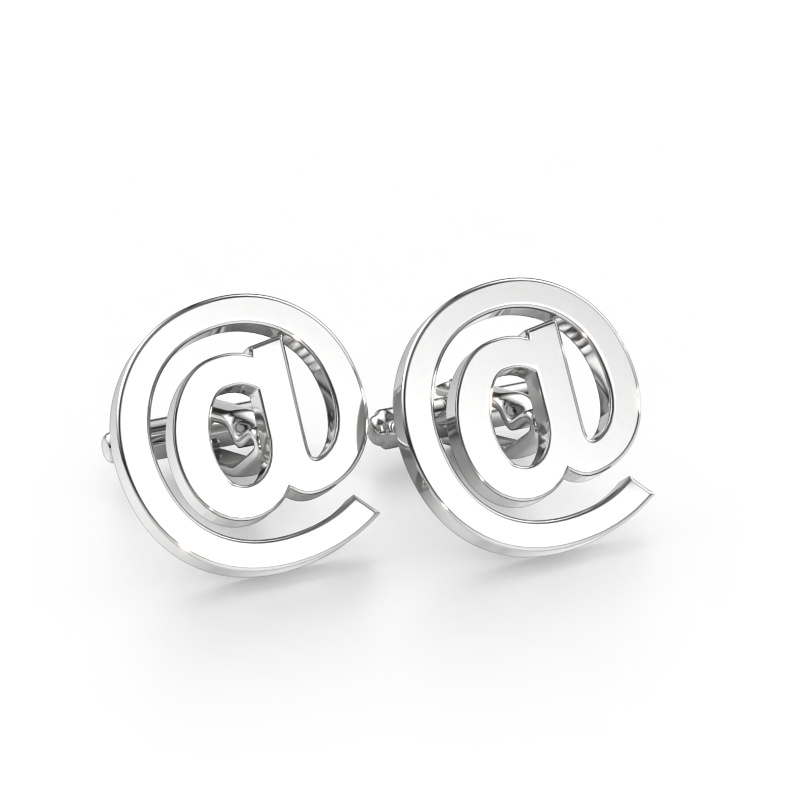 Image of Cufflinks Jarn 585 white gold