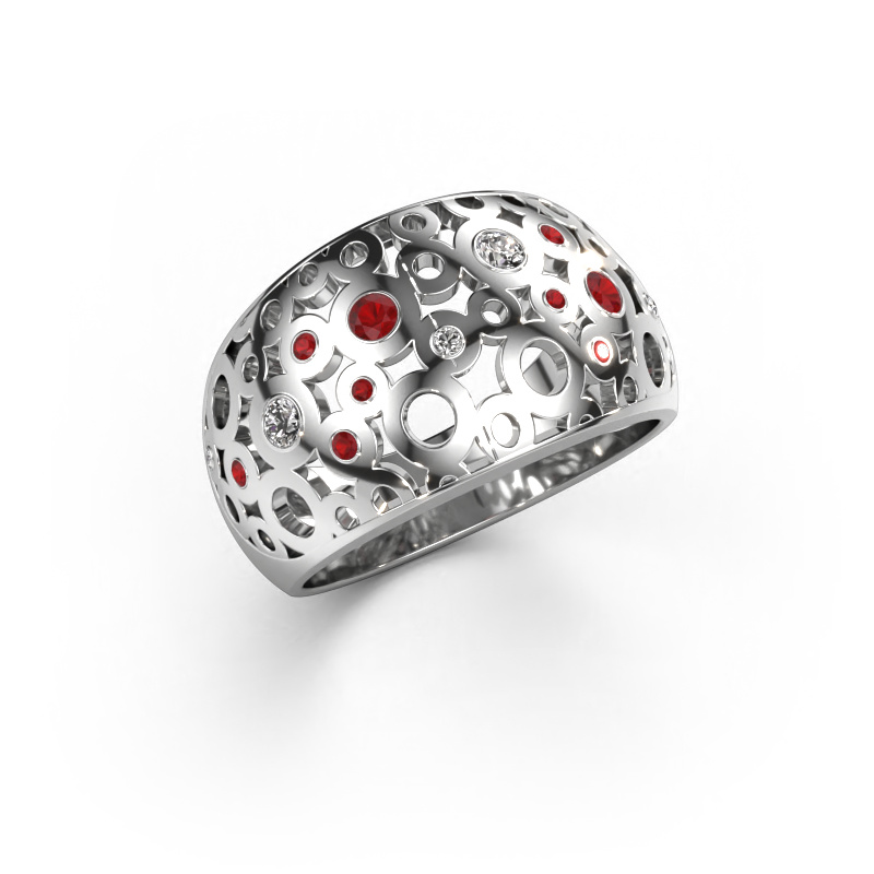 Image of Ring Jaylinn 585 white gold Ruby 2.2 mm