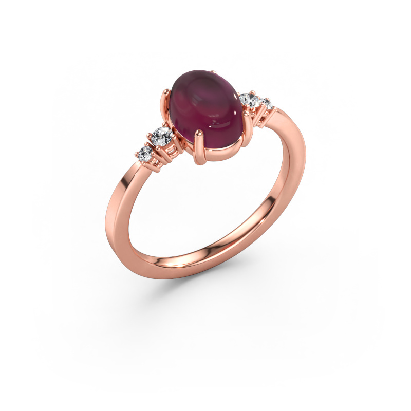 Bild av Ring Jelke 585 roséguld Rodolit 8x6 mm