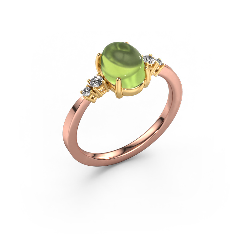 Image of Ring Jelke 585 rose gold Peridot 8x6 mm
