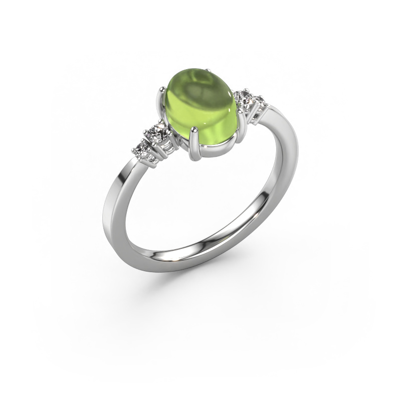 Bild von Ring Jelke 950 Platin Peridot 8x6 mm
