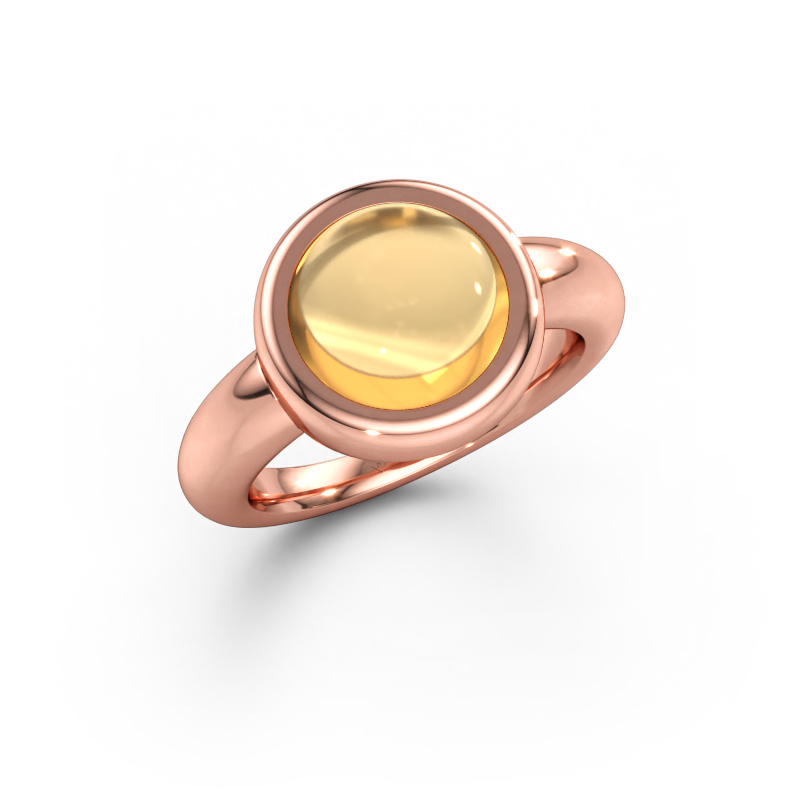 Bild av Ring Jenae 585 roséguld Citrin 10 mm