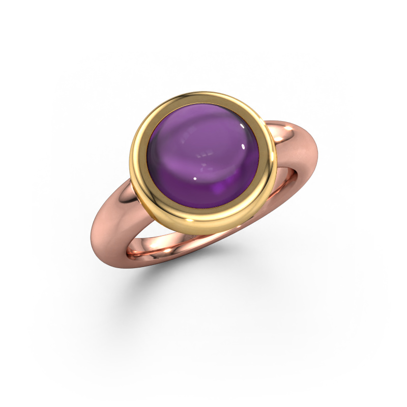 Image of Ring Jenae 585 rose gold Amethyst 10 mm