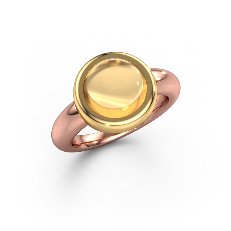 Image of Ring Jenae 585 rose gold Citrin 10 mm