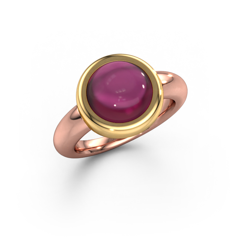 Image of Ring Jenae 585 rose gold Rhodolite 10 mm