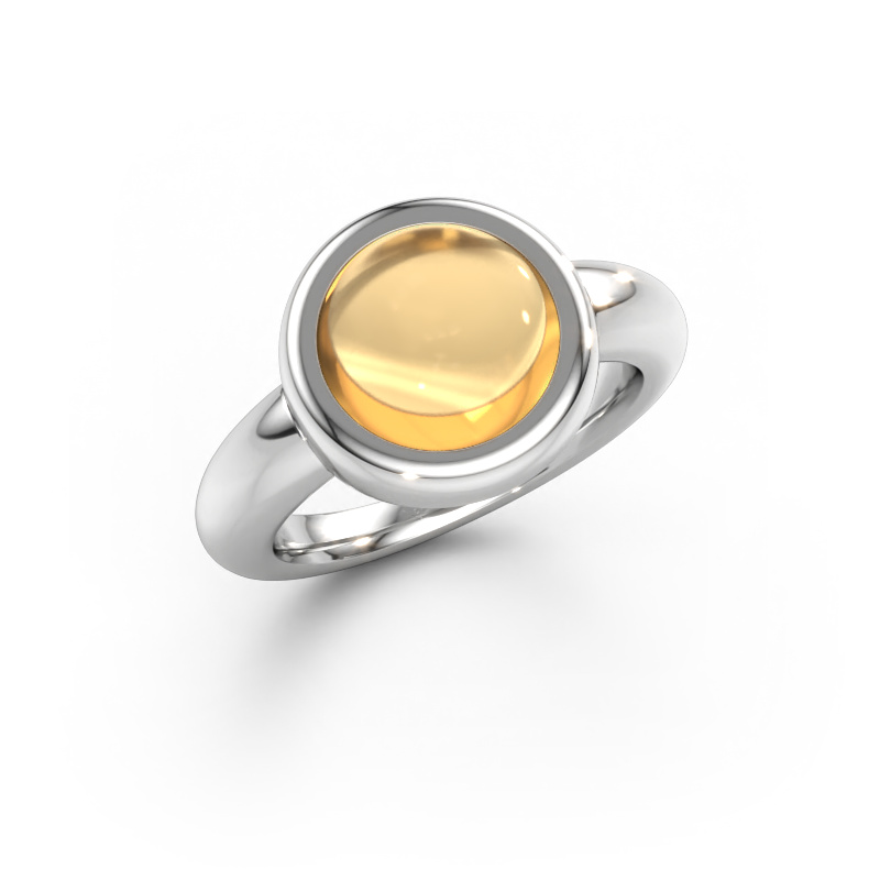 Bild av Ring Jenae 585 vitt guld Citrin 10 mm