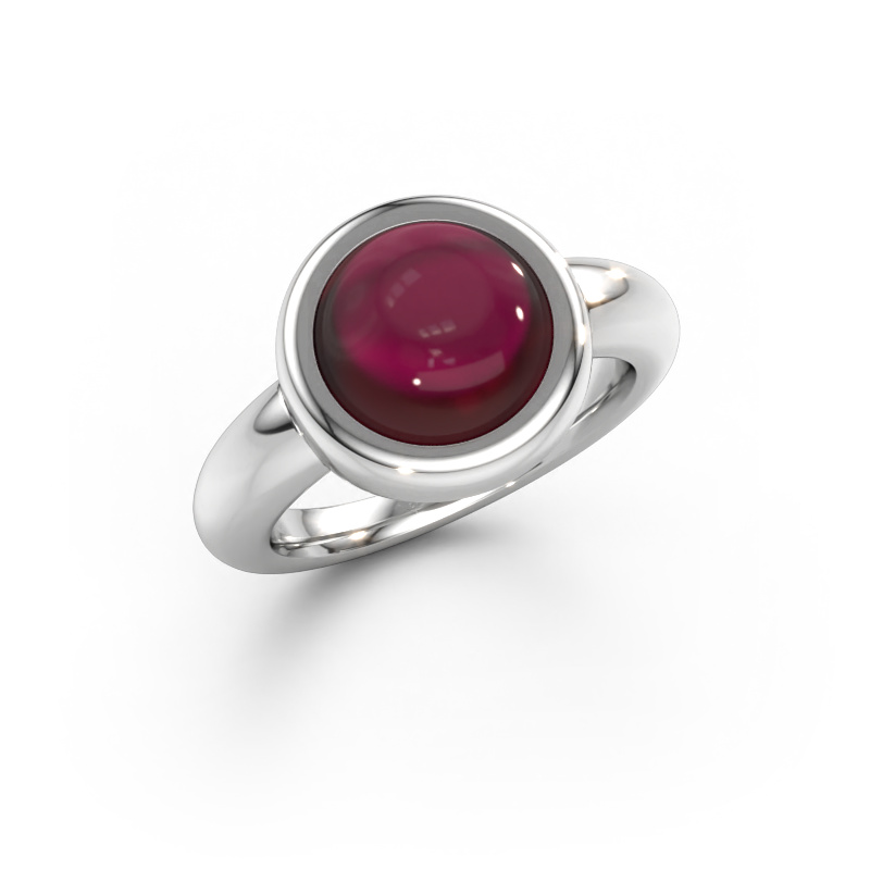 Bild von Ring Jenae 585 Weißgold Granat 10 mm