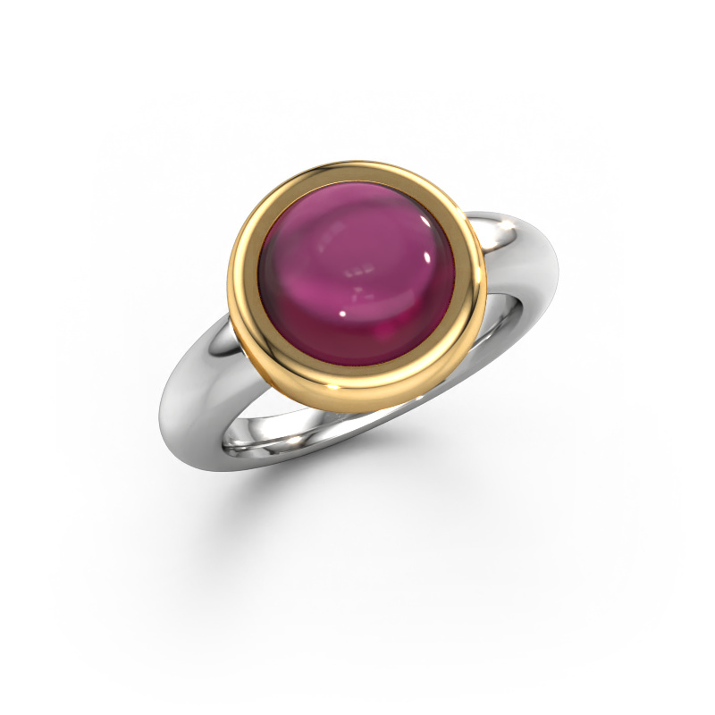 Image of Ring Jenae 585 white gold Rhodolite 10 mm