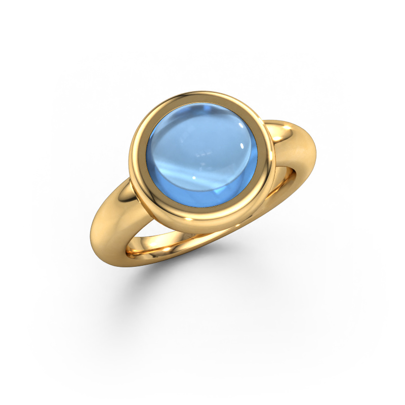 Image of Ring Jenae 585 gold Blue topaz 10 mm