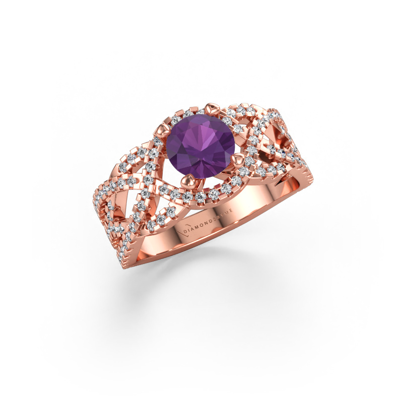 Bild av Ring Jeni 585 roséguld Ametist 6.5 mm