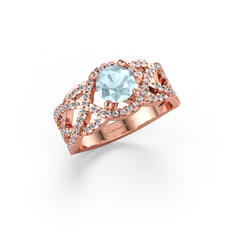 Bild av Ring Jeni 585 roséguld Akvamarin 6.5 mm