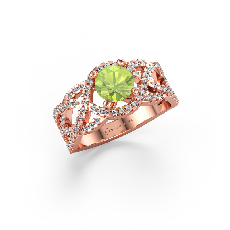 Immagine di Anello Jeni 585 oro rosa Peridoto 6.5 mm