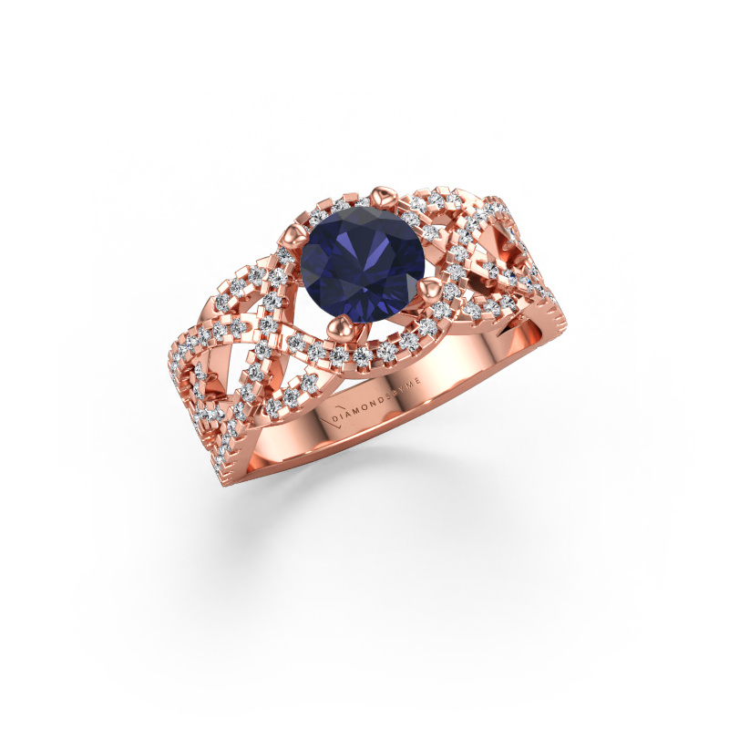 Immagine di Anello Jeni 585 oro rosa Zaffiro 6.5 mm