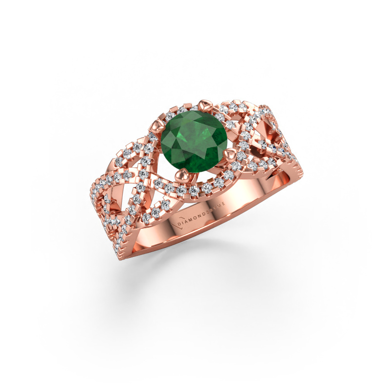 Bild av Ring Jeni 585 roséguld Smaragd 6.5 mm