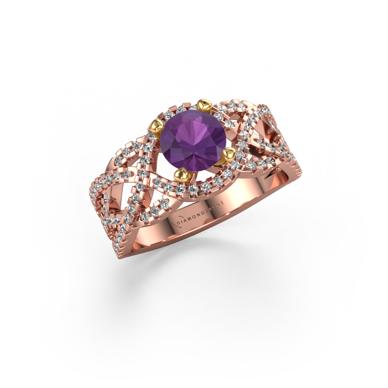 Image of Ring Jeni 585 rose gold Amethyst 6.5 mm