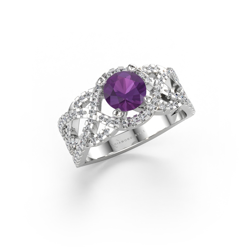 Immagine di Anello Jeni 585 oro bianco Ametista 6.5 mm